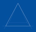Geometric Pyramid on Blue Background Royalty Free Stock Photo