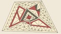 Geometric pyramid design, abstract art, modern shape pattern, triangle structure vector design Generative AI Royalty Free Stock Photo