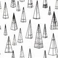 Geometric Pyramid Pattern Illustration Royalty Free Stock Photo