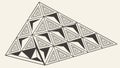 Geometric Pyramid Pattern with Intricate Line Art, vector design Generative AI Royalty Free Stock Photo