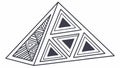 Geometric Pyramid Pattern Vector Illustration, vector design Generative AI Royalty Free Stock Photo