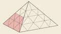Geometric pyramid structure abstract architectural design element, vector design Generative AI Royalty Free Stock Photo