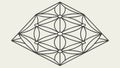Geometric Pyramid Structure, Abstract Shape, vector design Generative AI Royalty Free Stock Photo