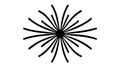 Geometric radial lines pattern. Abstract starburst vector, vector design Generative AI Royalty Free Stock Photo