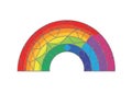 Geometric rainbow design with mosaic-like pattern. The arch is composed of Royalty Free Stock Photo