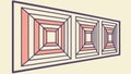 Geometric Receding Squares Pattern, Abstract Depth Illusion Design, vector design Generative AI Royalty Free Stock Photo