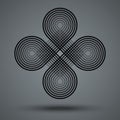 Geometric rectangular loop. Abstract background.