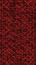 Geometric red and black abstract pattern with angular shapes and lines Royalty Free Stock Photo