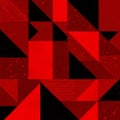 Geometric Red and Black Tiled Abstract Pattern Royalty Free Stock Photo