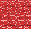 Geometric red and white background with outline extrude effect