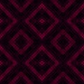 Geometric repeating ornament. Seamless abstract modern texture with diamonds for wallpapers and background. black crimson pattern