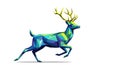 Geometric representation of a deer created Royalty Free Stock Photo