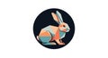 Geometric representation of a rabbit using Royalty Free Stock Photo