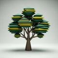 Geometric representation of a tree featuring Royalty Free Stock Photo