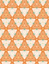 Geometric retro line triangle shapes seamless pattern. All over print vector background. Summer geo fashion style. Trendy