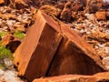 Geometric rock formation in Twyfelfontein area