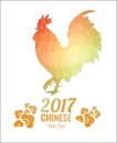 Geometric rooster. Chinese new year 2017