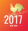 Geometric rooster. Chinese new year 2017