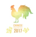 Geometric rooster. Chinese new year 2017