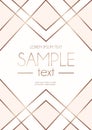 Geometric rose gold design template with blush pink and white ab