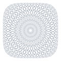 Geometric rotation pattern in square 3D shape. Royalty Free Stock Photo