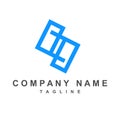 Geometric s, pp, psp initials company logo