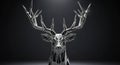 Geometric sculpture of a deer, crafted Royalty Free Stock Photo