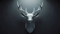 Geometric sculpture of a deer s head created using a low poly Royalty Free Stock Photo