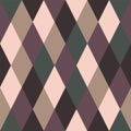 Geometric seamless background. Diifferent colors rhombuses pattern. Repeating, simple abstract background
