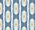 geometric seamless blue with gold color watercolor pattern