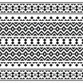 Geometric seamless folk pattern. Aztec and Navajo tribal with pixel style.