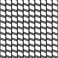 Geometric seamless monochrome pattern with parallelograms, squar