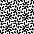 Geometric seamless pattern. Abstract background with floral leaf. Geometric design with flowers leaves. Vector Royalty Free Stock Photo