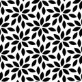 Geometric seamless pattern. Abstract background with floral leaf. Geometric design with flowers leaves. Vector Royalty Free Stock Photo