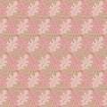 Geometric seamless pattern with abstract muted colors leavesbeige,pink,light brown.Cute mosaic and tessellated botanical vector