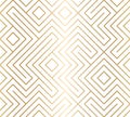 Geometric seamless pattern background. Simple graphic print. Vector repeating golden line texture. Modern swatch. Minimalistic