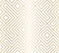 Geometric seamless pattern background. Simple graphic print. Vector repeating golden line texture. Modern swatch. Minimalistic Royalty Free Stock Photo