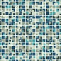 Geometric seamless pattern. Consists of squares of different colors arranged on a white background. Royalty Free Stock Photo