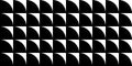Geometric seamless pattern with curved white triangles on black background, vector Royalty Free Stock Photo