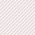 Geometric seamless pattern with with diagonal wavy lines. Pale pink and white. Royalty Free Stock Photo