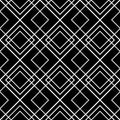 Geometric seamless pattern. Diamond pattern. Black and white geometric linear ornament. Repeating abstract angle brackets. Diamond