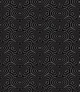 Geometric seamless pattern, endless black and white vector regular background. Abstract covering with 3d superimpose figures.