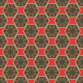Geometric seamless pattern with ethnic element. Kyrgyz and Kazakh ornaments.