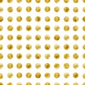 Geometric Seamless pattern of golden sequins Royalty Free Stock Photo