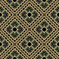 Geometric seamless pattern. Greek knitted colorful background. Repeat tribal ethnic waffle backdrop. Geometrical abstract ornament