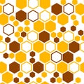 Geometric seamless pattern with honeycomb. Vector illustration Royalty Free Stock Photo