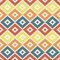 Geometric seamless pattern. Kogin embroidery style