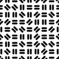 Geometric seamless pattern - memphis design. Black striped texture