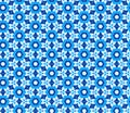 Geometric seamless pattern. Mix blue and white kaleidoscope. Oriental ornament mosaic background. Azulejos tiles.Vector template Royalty Free Stock Photo