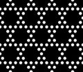 Geometric seamless pattern, monochrome hexagonal grid Royalty Free Stock Photo